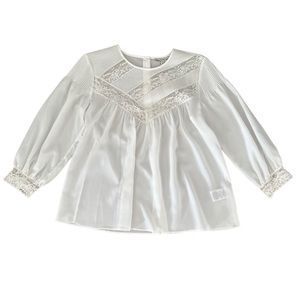 Joie Margette Blouse White Peasant Lace Style New I Small